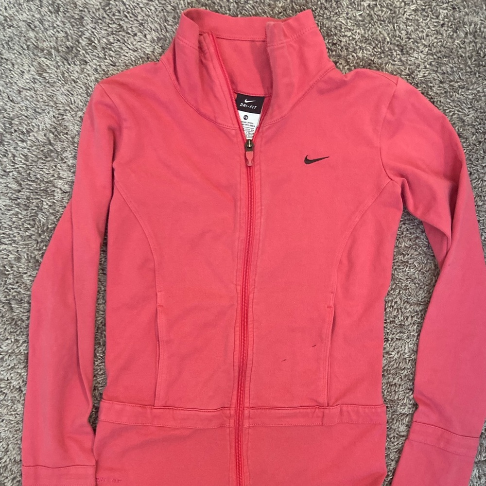 Nike XS Full Sip Workout Gym Jacket Coral Pink